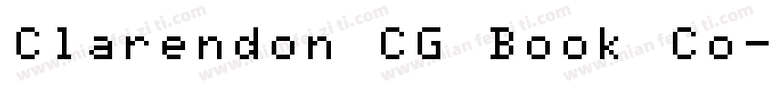 Clarendon CG Book Co字体转换